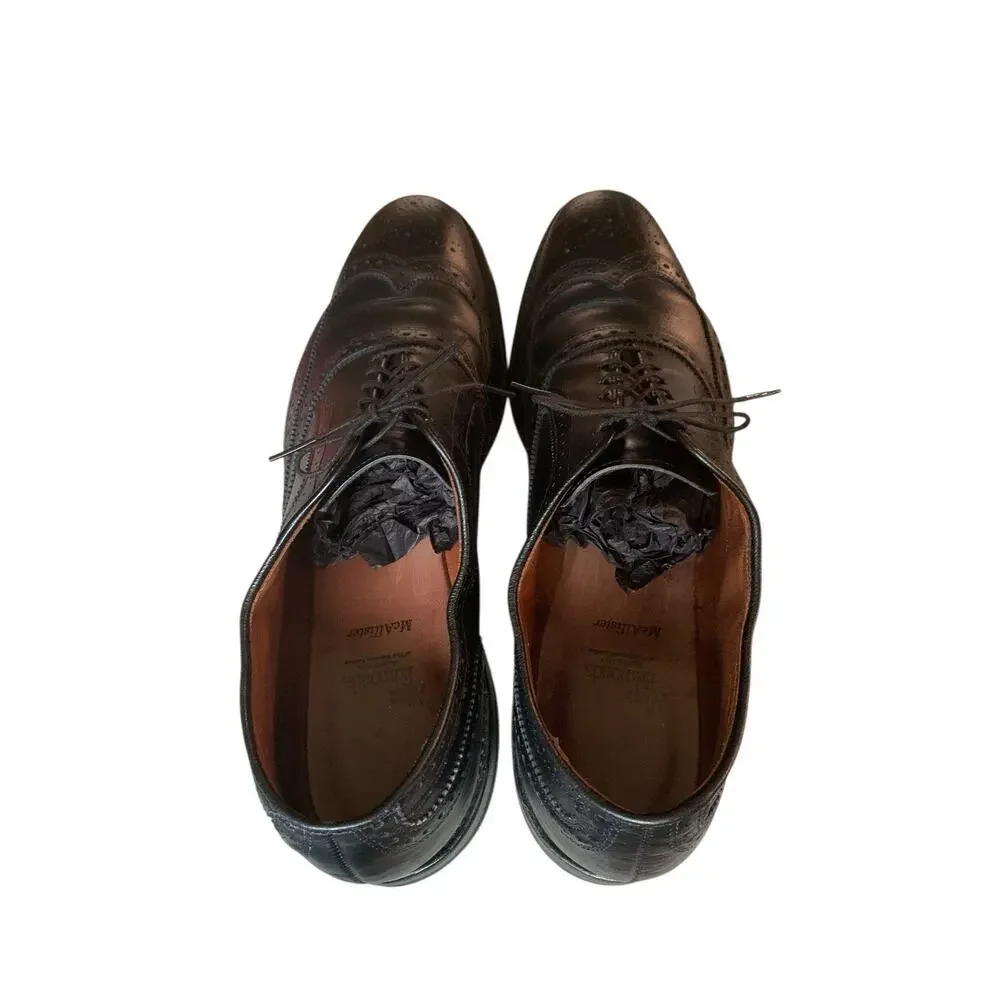 Allen Edmonds McAllister Wingtip Black Leather Oxford‎ Shoes Mens 15 B USA 691N